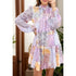 'Calla' Frill Bloom Printed Mini Dress - Celes Fashion